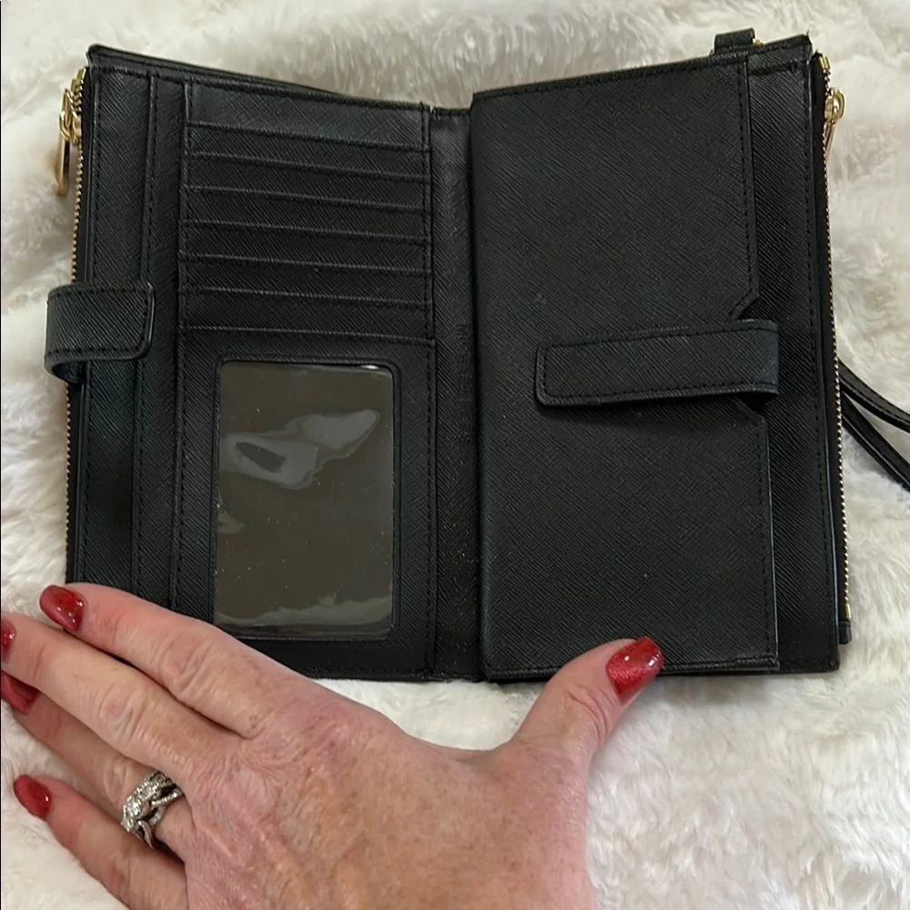 Michael Kors Black Structured Tote Bag and Wallet BUNDLE!!!!